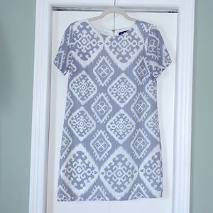 Lulus Small Slate Grey Print Shift Dress